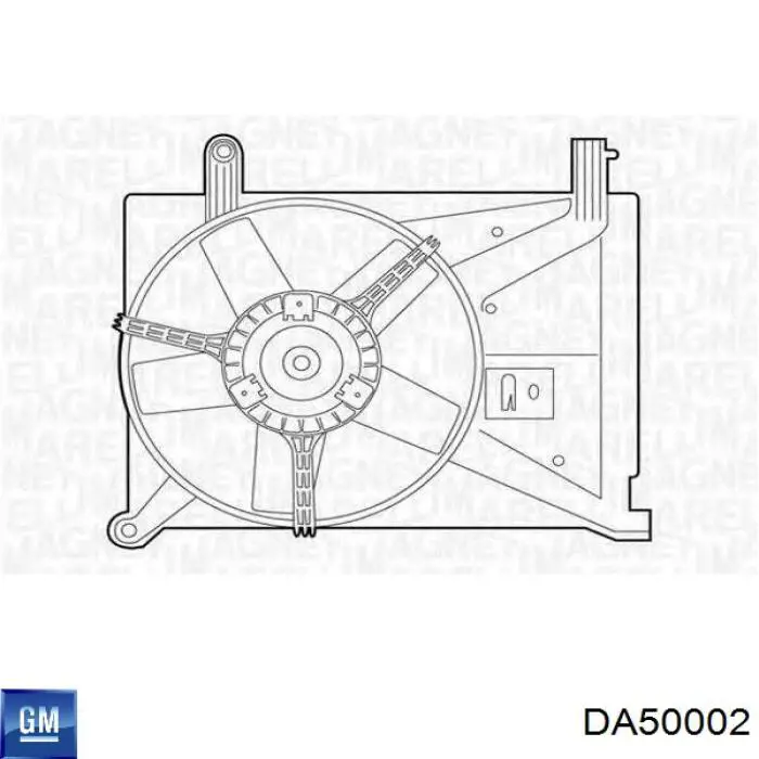 DA50002 General Motors Вентилятор / крильчатка радіатора кондиціонера