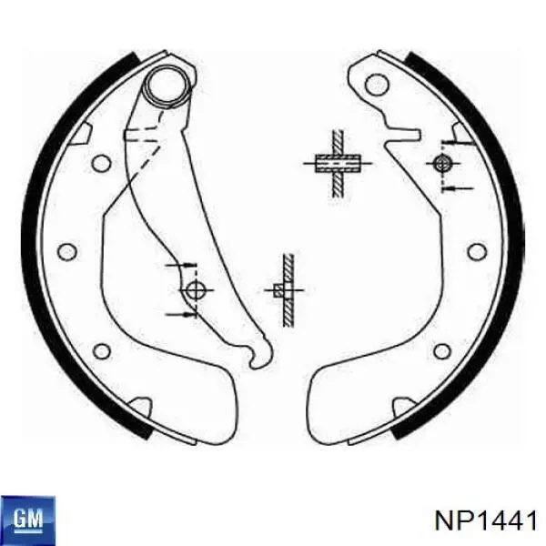 Купити NP1441 General Motors Колодки гальмові задні, барабанні