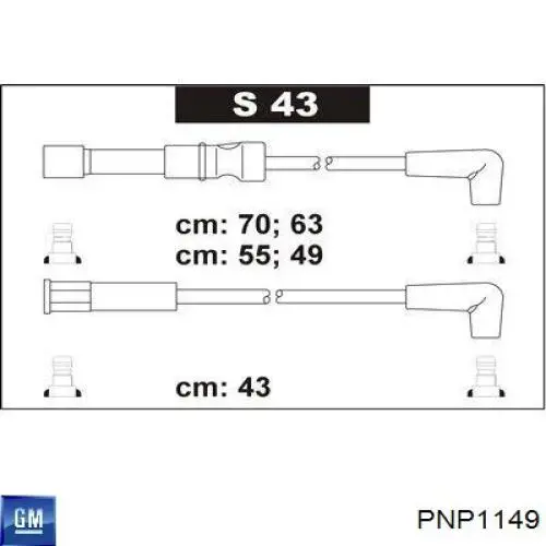 PNP1149 General Motors Проводи високовольтні