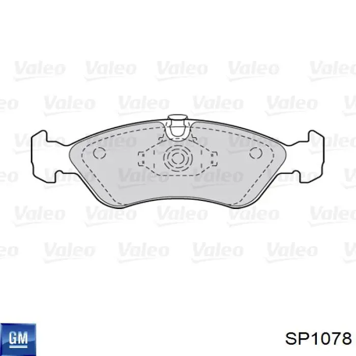 SP1078 General Motors Передні гальмівні колодки