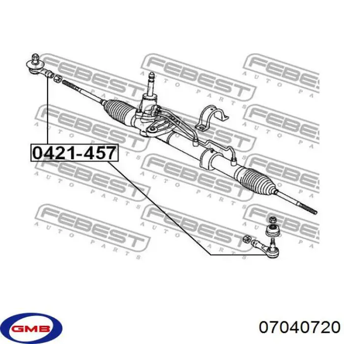 07040720 GMB накінечник рульової тяги, зовнішній