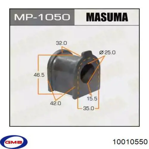 Амортизаційна стійка GMB 10010550 ціна, від 9.00 USD