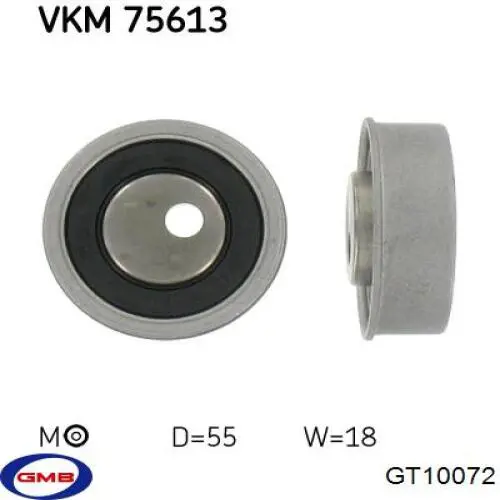 GT10072 GMB Ролик натягувача балансировочного ременя