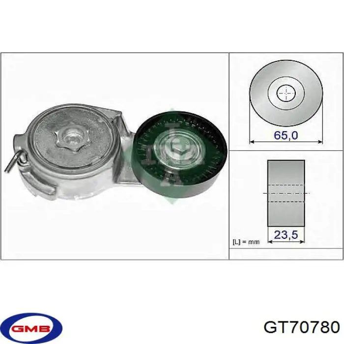 Натягувач приводного ременя GT70780 GMB