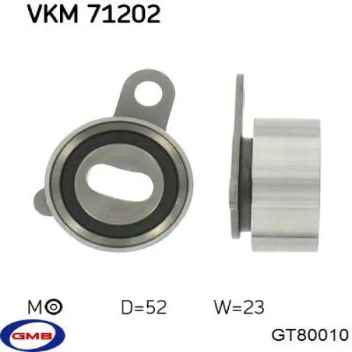 Ролик натягувача ременя ГРМ GT80010 GMB