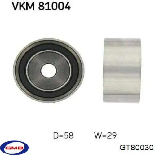 Ролик паразитний ГРМ GT80030 GMB