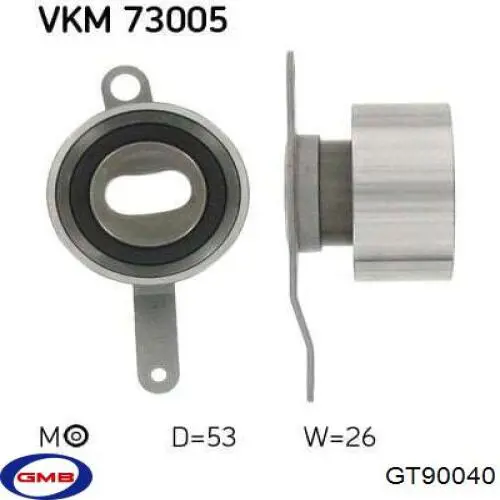 Ролик натягувача ременя ГРМ GT90040 GMB