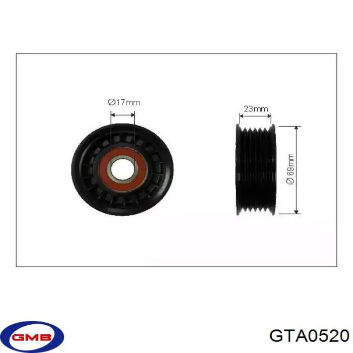 GTA0520 GMB ролик приводного ременя, паразитний