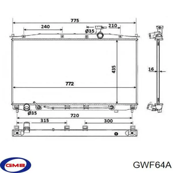 Помпа охолодження GMB GWF64A ціна, від 31.97 USD