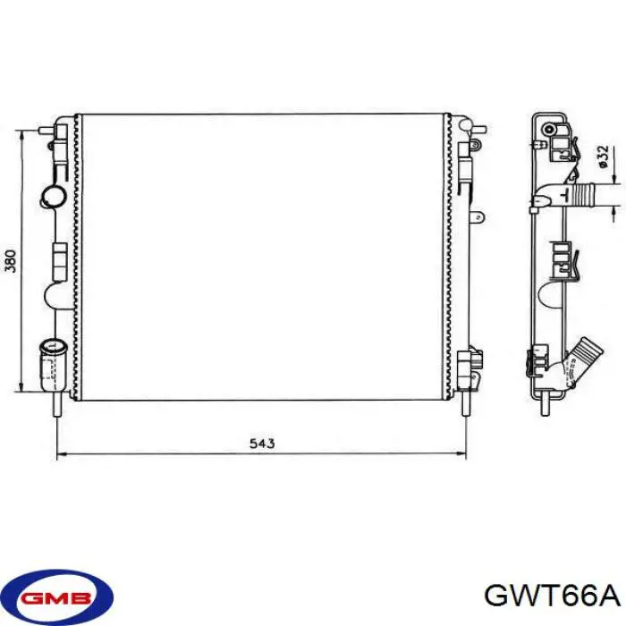 Купити GWT66A GMB Насос охолоджуючої рідини