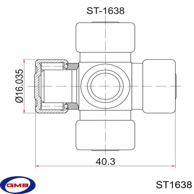 Купити ST1638 GMB Хрестовина рульового механізму