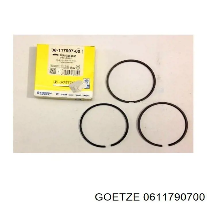 0611790700 Goetze кільця поршневі на 1 циліндр, 2-й ремонт (+0,50)
