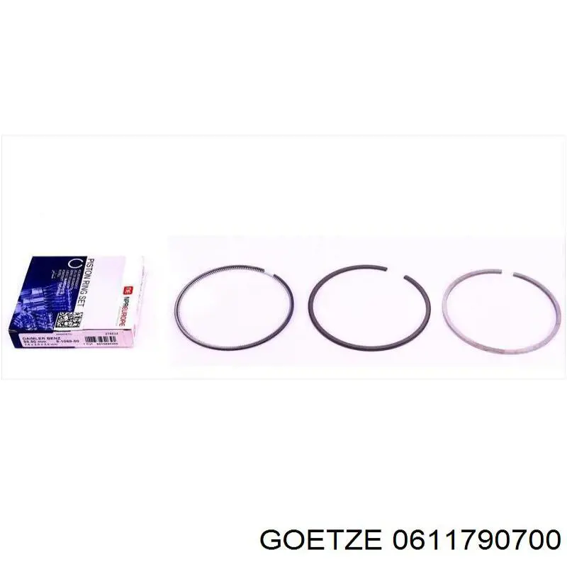 Кільця поршневі на 1 циліндр, 2-й ремонт (+0,50) Goetze 0611790700 ціна, від 16.35 USD