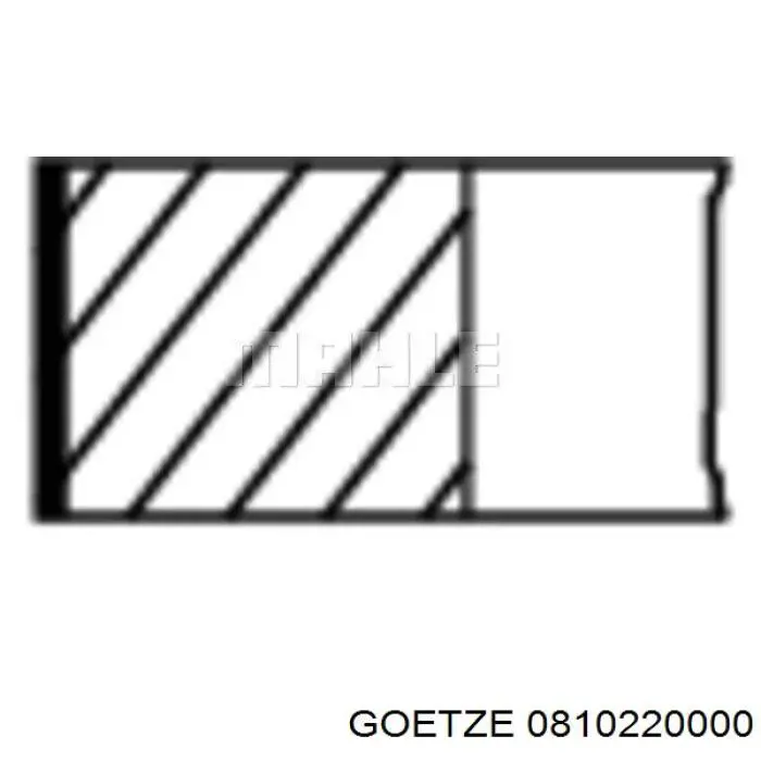 Кільця поршневі на 1 циліндр, STD. 0810220000 Goetze