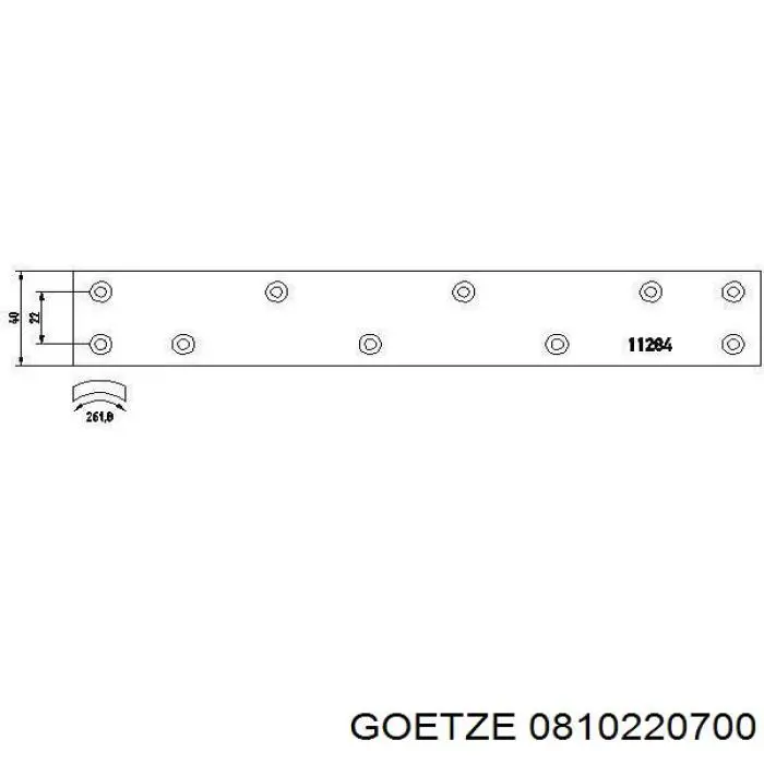 0810220700 Goetze кільця поршневі на 1 циліндр, 2-й ремонт (+0,50)