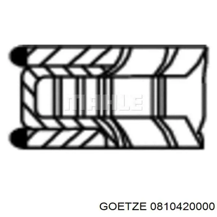 0810420000 Goetze кільця поршневі на 1 циліндр, std.
