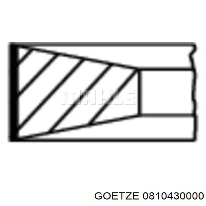 0810430000 Goetze кільця поршневі на 1 циліндр, std.