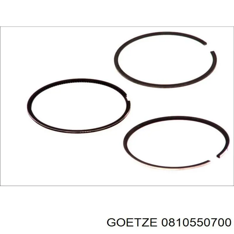 0810550700 Goetze кільця поршневі на 1 циліндр, 2-й ремонт (+0,50)