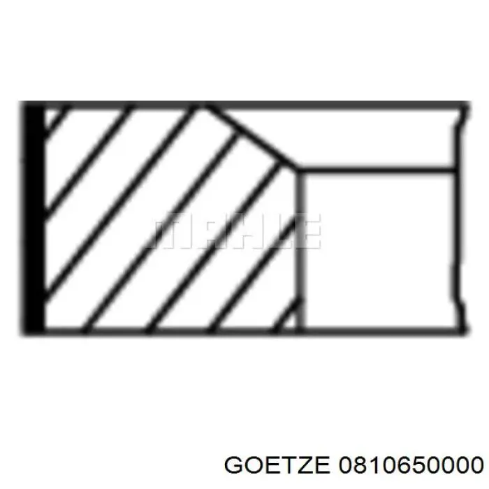 Кільця поршневі на 1 циліндр, STD. Goetze 0810650000 ціна, від 11.93 USD