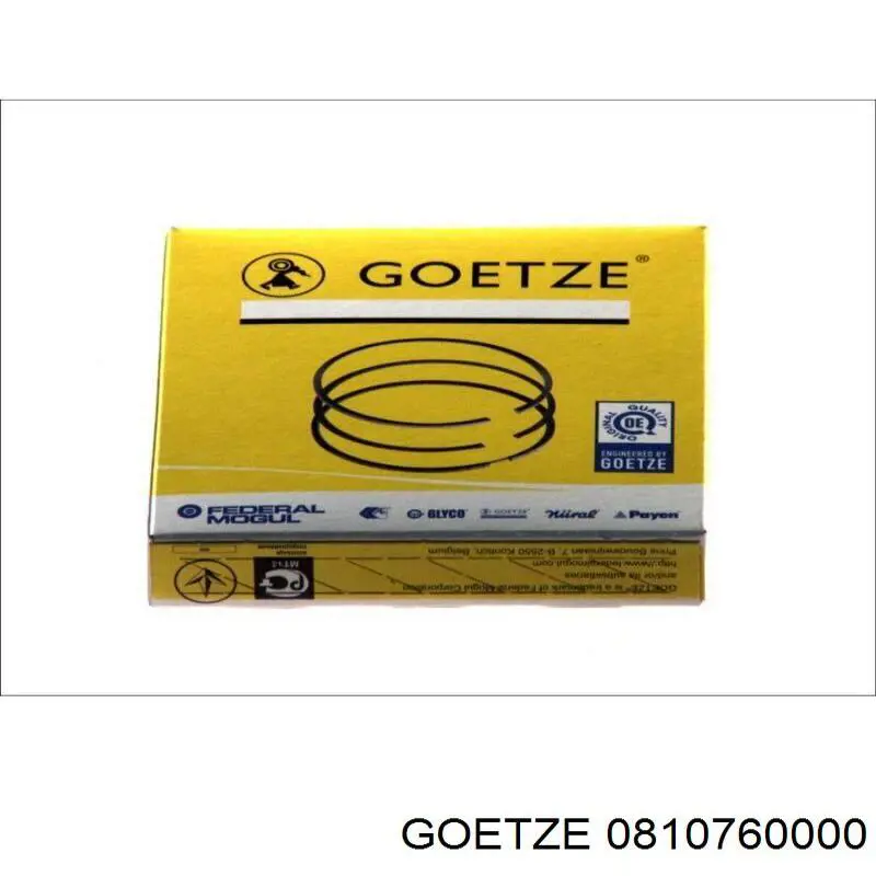 Кільця поршневі на 1 циліндр, STD. 810760000 Goetze