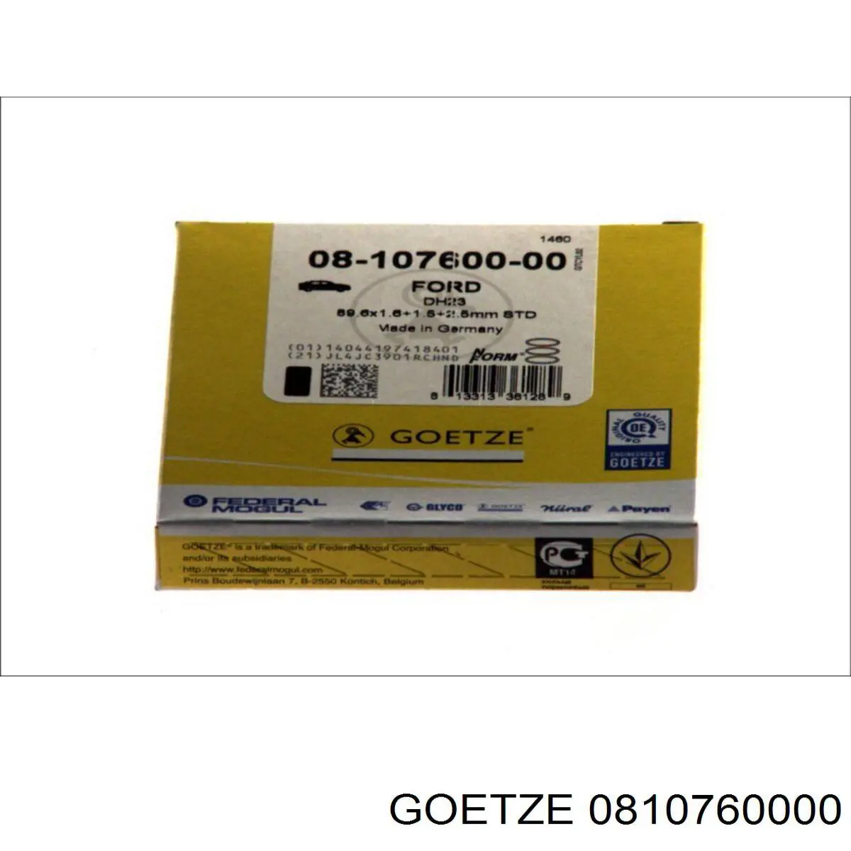 Купити 0810760000 Goetze Кільця поршневі на 1 циліндр, STD.