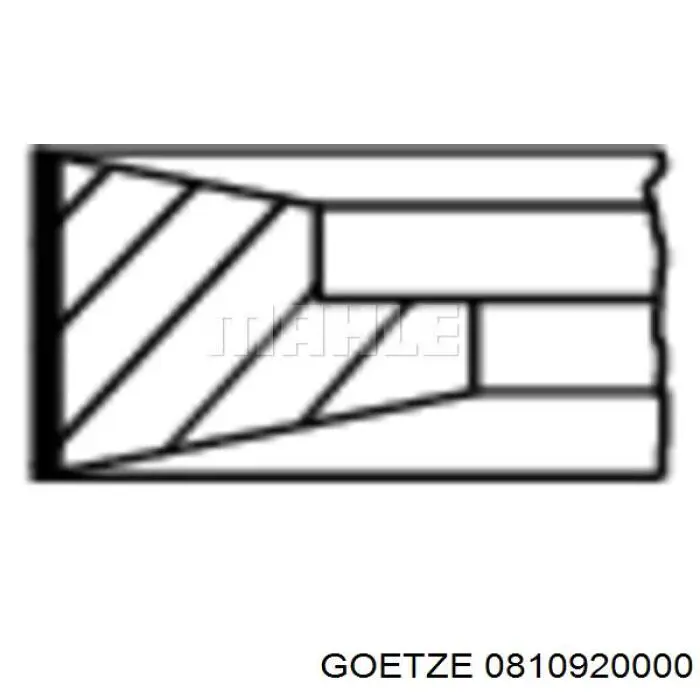 Купити 0810920000 Goetze Кільця поршневі на 1 циліндр, STD.