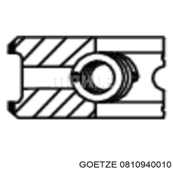 0810940010 Goetze Кільця поршневі на 1 циліндр, STD.