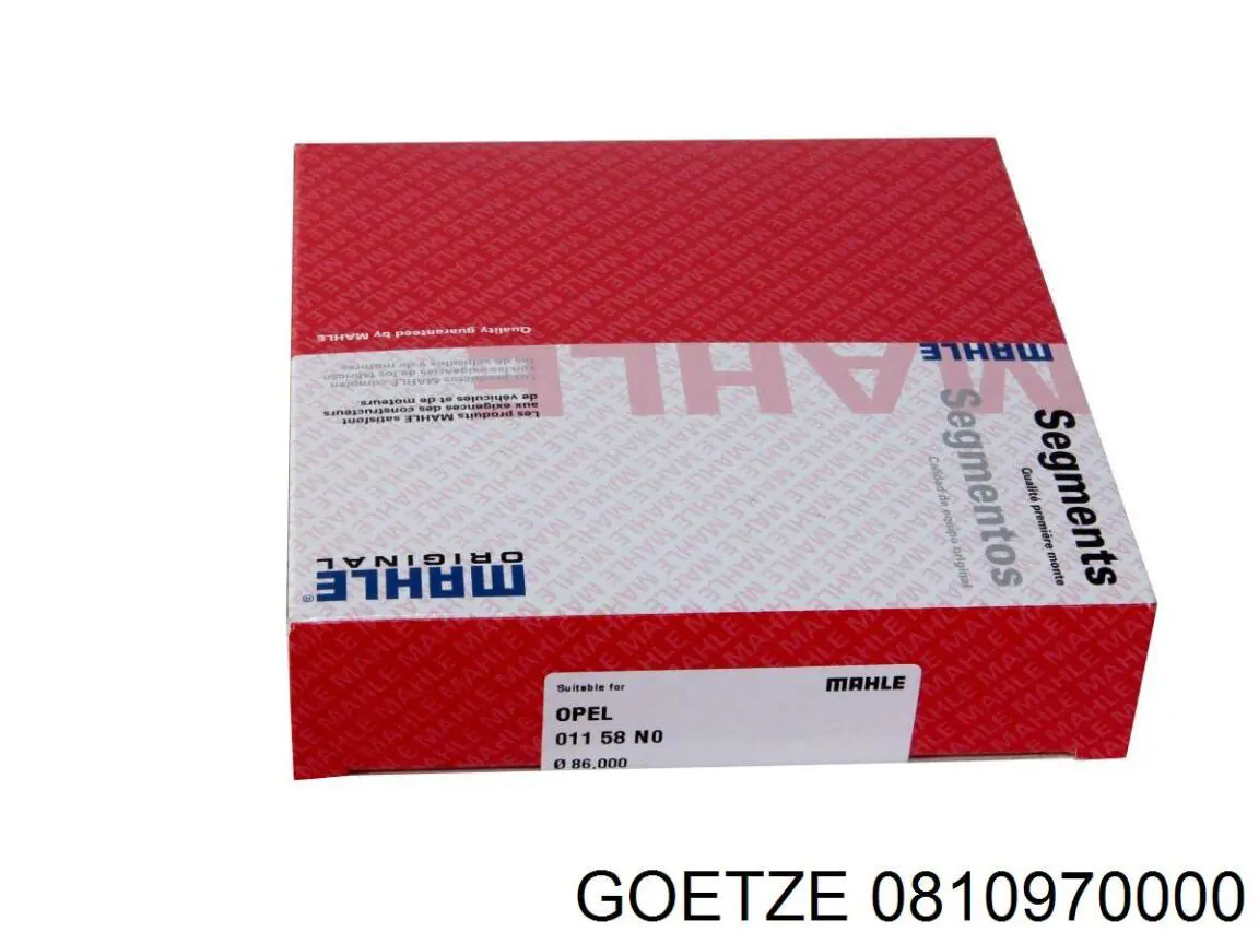 Купити 0810970000 Goetze Кільця поршневі на 1 циліндр, STD.