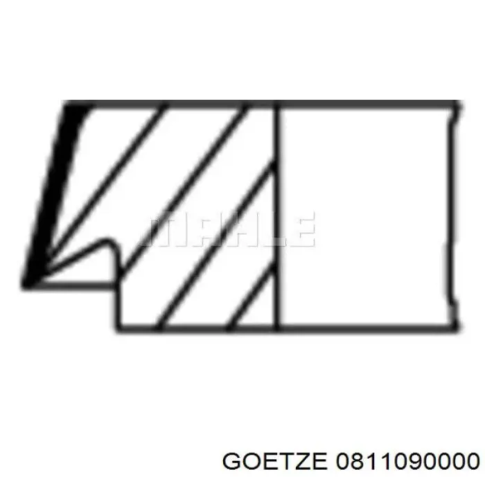 0811090000 Goetze кільця поршневі на 1 циліндр, std.