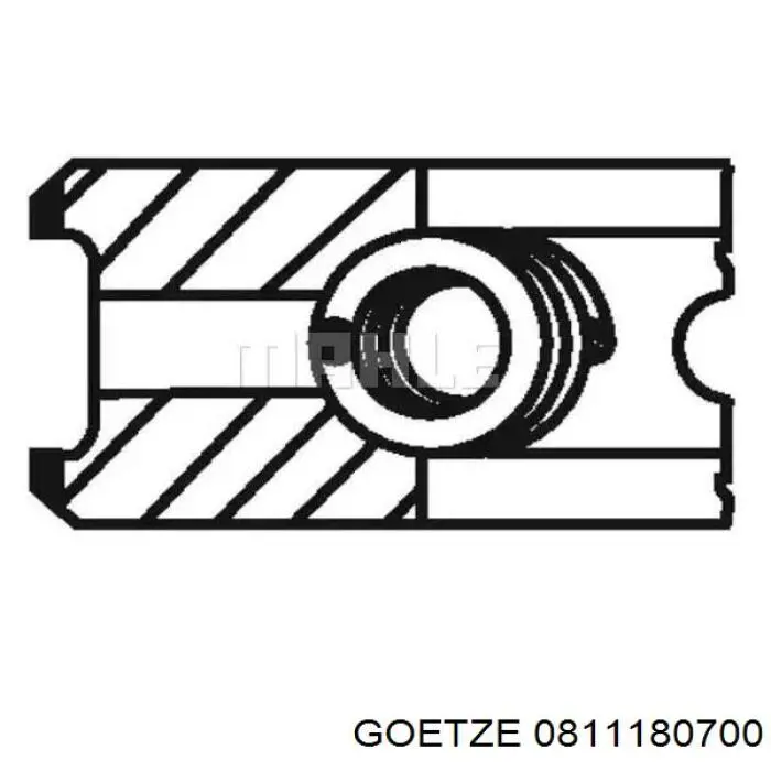 Кільця поршневі на 1 циліндр, 2-й ремонт (+0,50) 811180700 Goetze