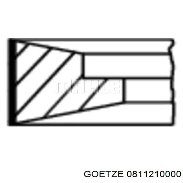 Кільця поршневі на 1 циліндр, STD. Goetze 0811210000 ціна, від 27.54 USD