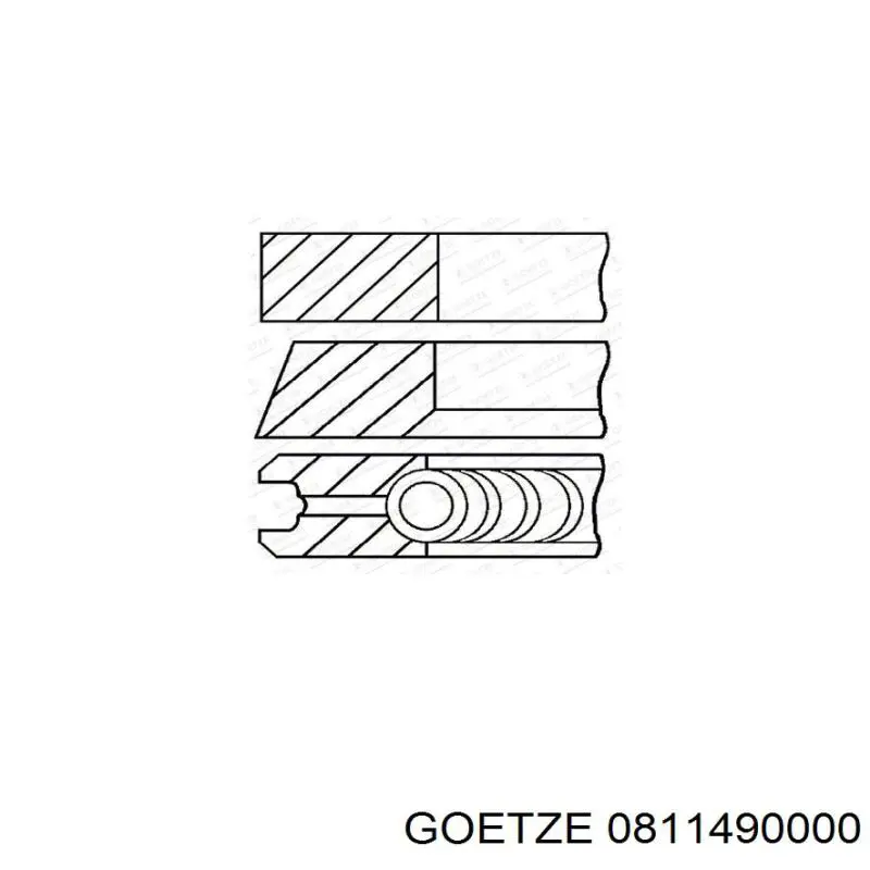 0811490000 Goetze кільця поршневі на 1 циліндр, std.