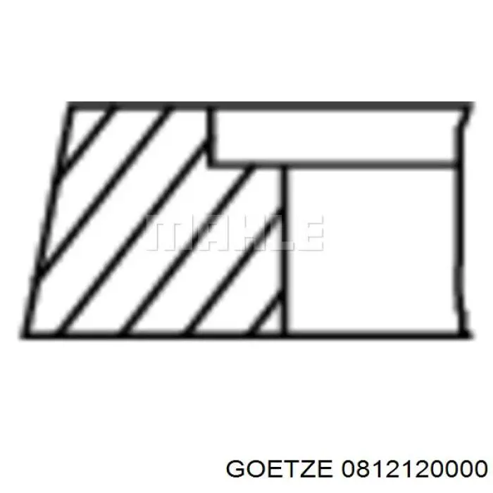 Кільця поршневі комплект на мотор, STD. 0812120000 Goetze