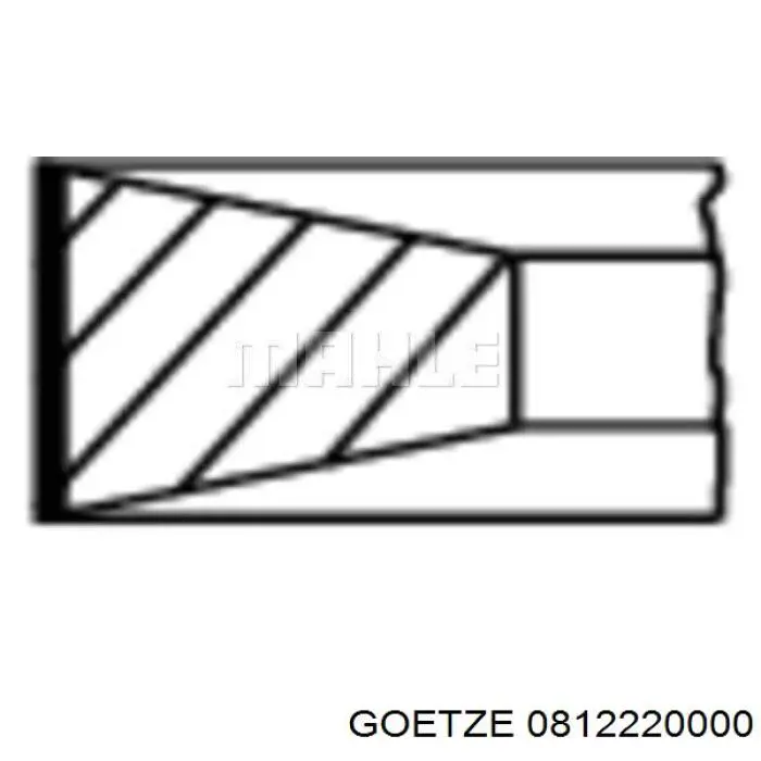 0812220000 Goetze кільця поршневі на 1 циліндр, std.