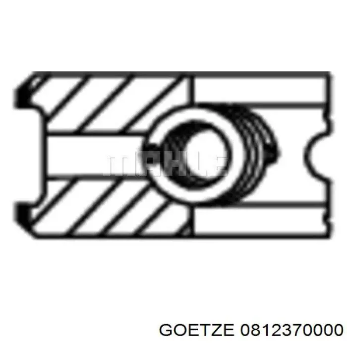 0812370000 Goetze Кільця поршневі на 1 циліндр, STD.