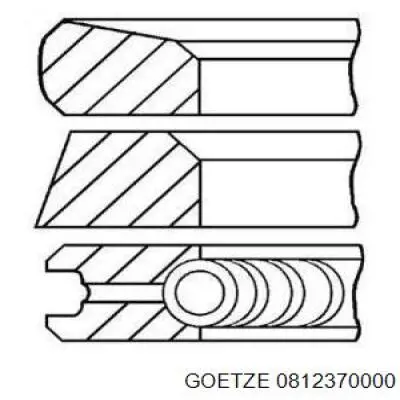 Кільця поршневі на 1 циліндр, STD. Goetze 0812370000 ціна, від 20.73 USD