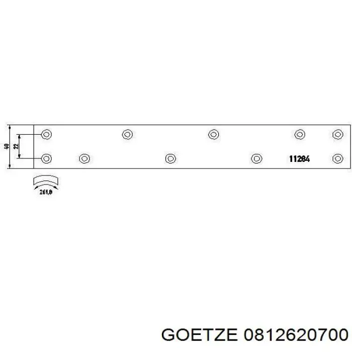 Кільця поршневі на 1 циліндр, 2-й ремонт (+0,50) GOETZE 0812620700