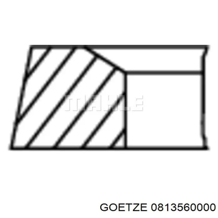 Кільця поршневі на 1 циліндр, STD. Goetze 0813560000 ціна, від 18.74 USD