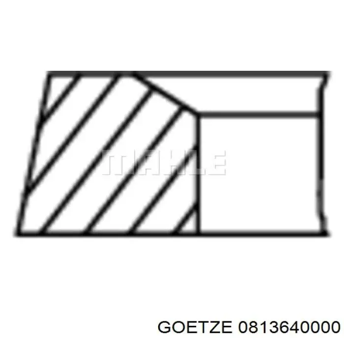 813640000 Goetze кільця поршневі на 1 циліндр, std.