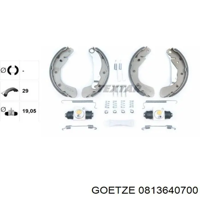 813640700 Goetze кільця поршневі на 1 циліндр, 2-й ремонт (+0,50)