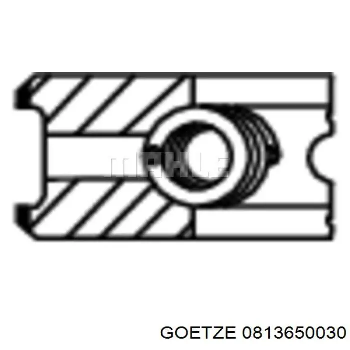 Кільця поршневі на 1 циліндр, STD. Goetze 0813650010 ціна, від 28.02 USD