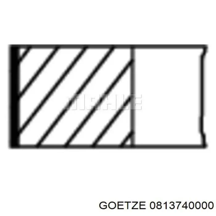 Кільця поршневі на 1 циліндр, STD. Goetze 0813740000 ціна, від 12.67 USD
