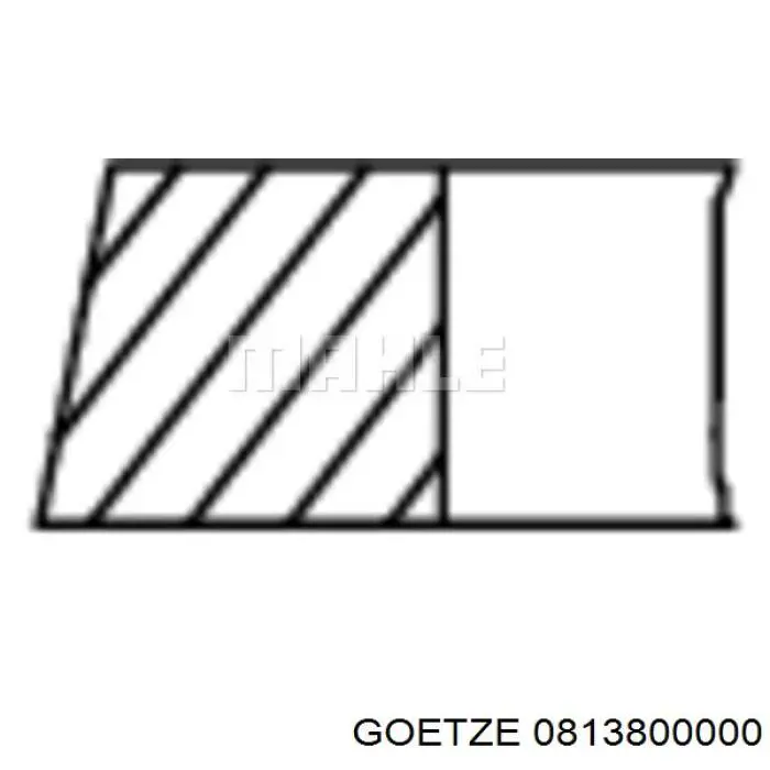 0813800000 Goetze кільця поршневі на 1 циліндр, std.