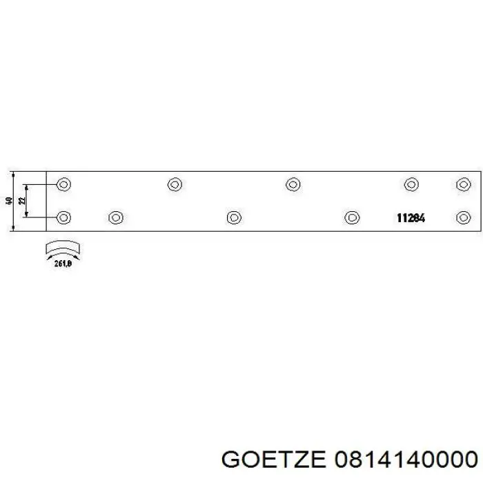 Кільця поршневі комплект на мотор, STD. 0814140000 Goetze