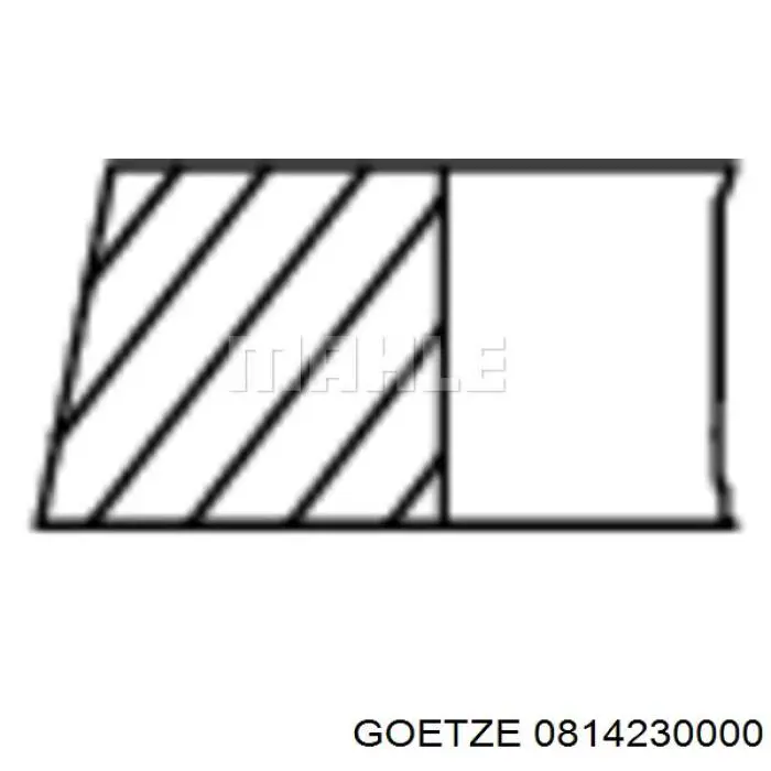 0814230000 Goetze кільця поршневі на 1 циліндр, std.