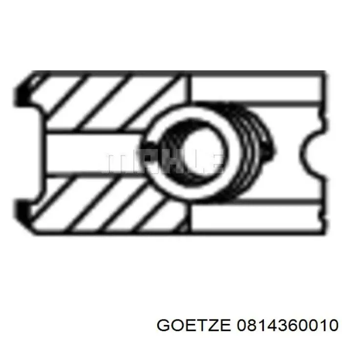 Кільця поршневі на 1 циліндр, STD. Goetze 0814360010 ціна, від 23.92 USD
