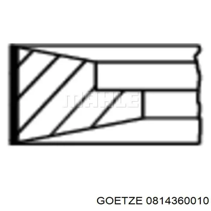 Кільця поршневі на 1 циліндр, STD. 0814360010 Goetze