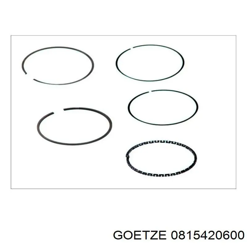 Кільця поршневі на 1 циліндр, 2-й ремонт (+0,50) GOETZE 0815420600