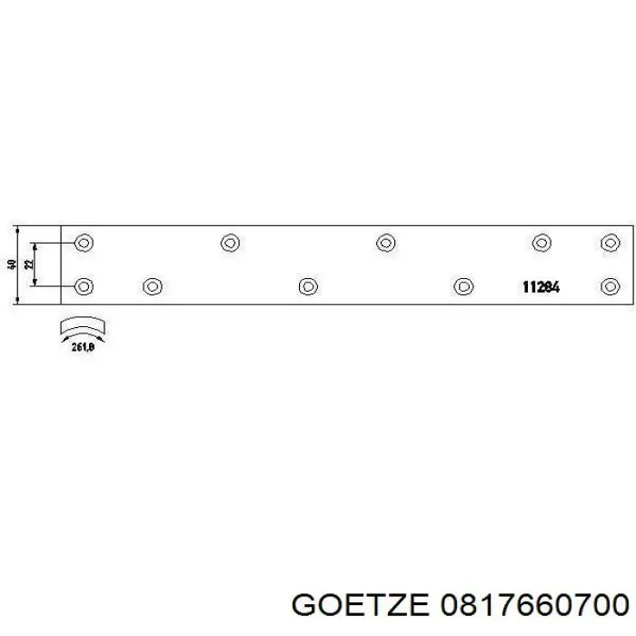 Кільця поршневі на 1 циліндр, 2-й ремонт (+0,50) GOETZE 0817660700