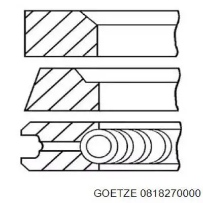 0818270000 Goetze кільця поршневі на 1 циліндр, std.